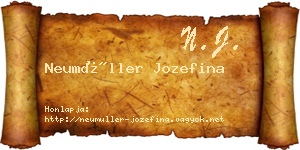 Neumüller Jozefina névjegykártya